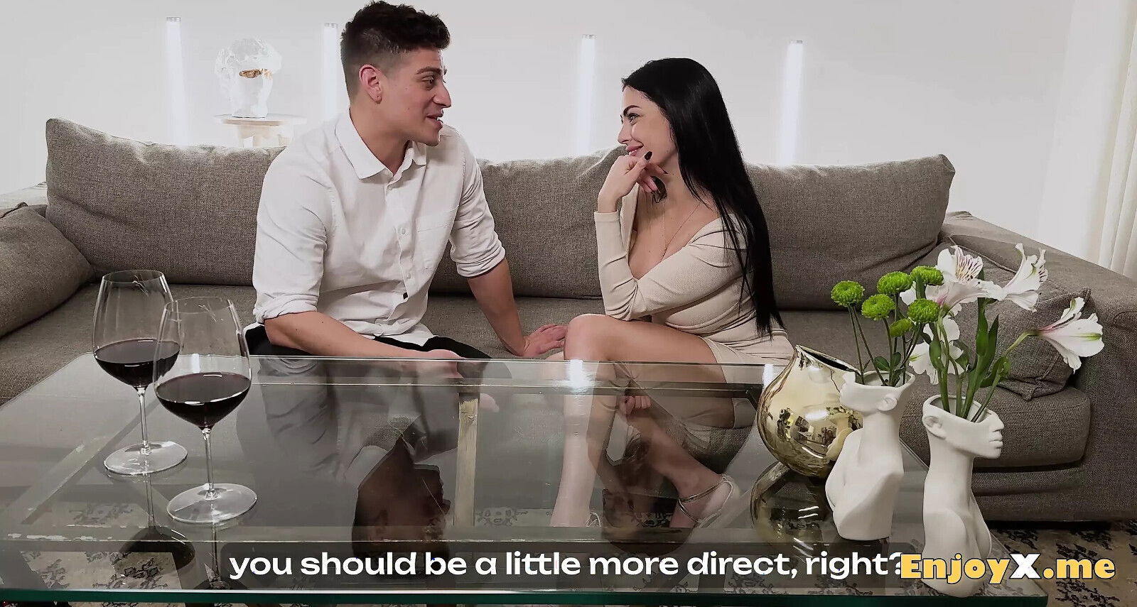 Busty pornographic star Sapphire Astrea greets Jason Carrera's rigid man-meat with open cunnilingus - erotic XXX love!