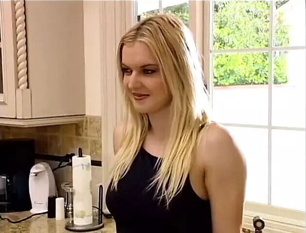 Blonde Beauty with Melons Barbara Summer Against Shagger Splits Buns Kitchen