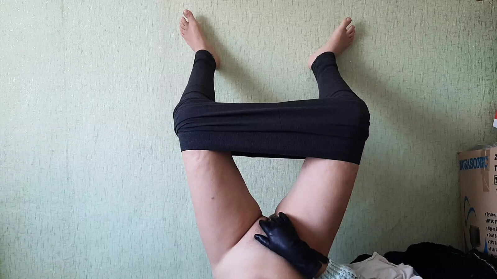 yoga instructor masturbates position