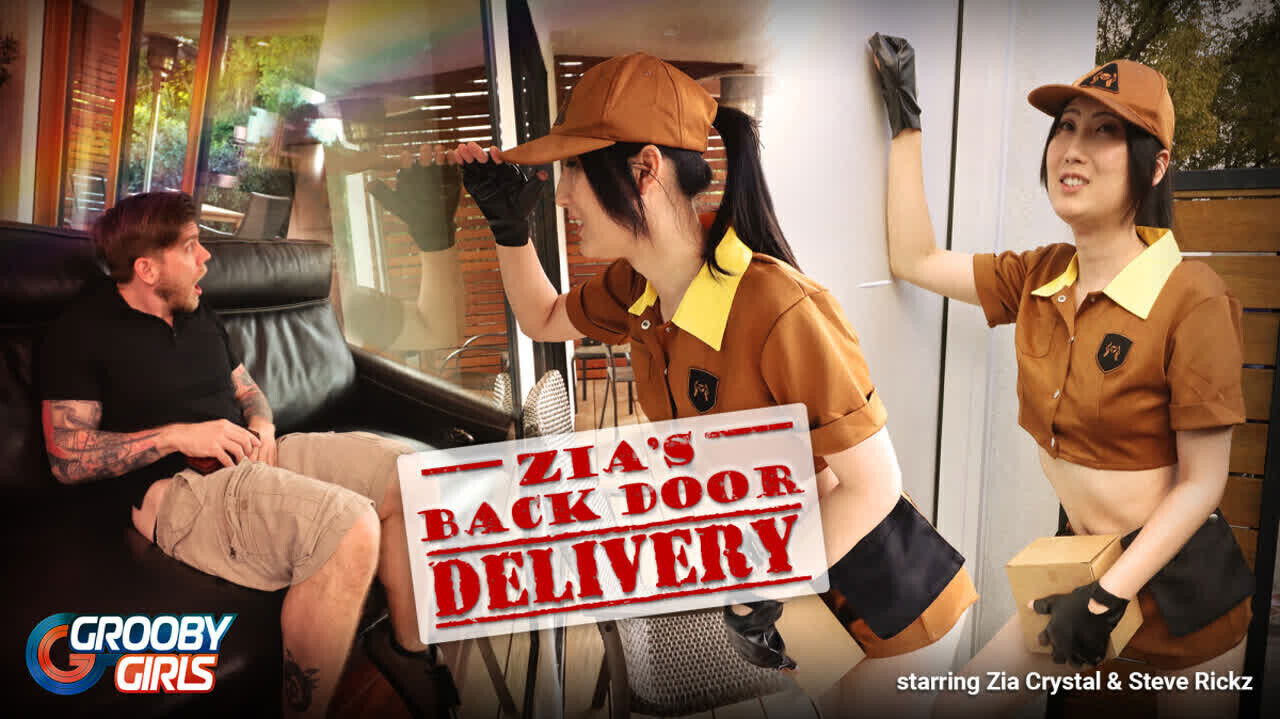 GROOBYGIRLS - Zia Cristal Delivers Gets Fucked Hard