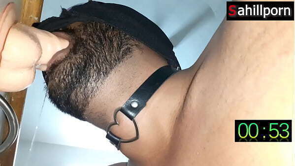 Sloppy deepthroat with erotic choker holding dick mouth amazing down view extreme blowjob