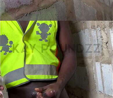 Construction Worker takes care business Break Almost caught!