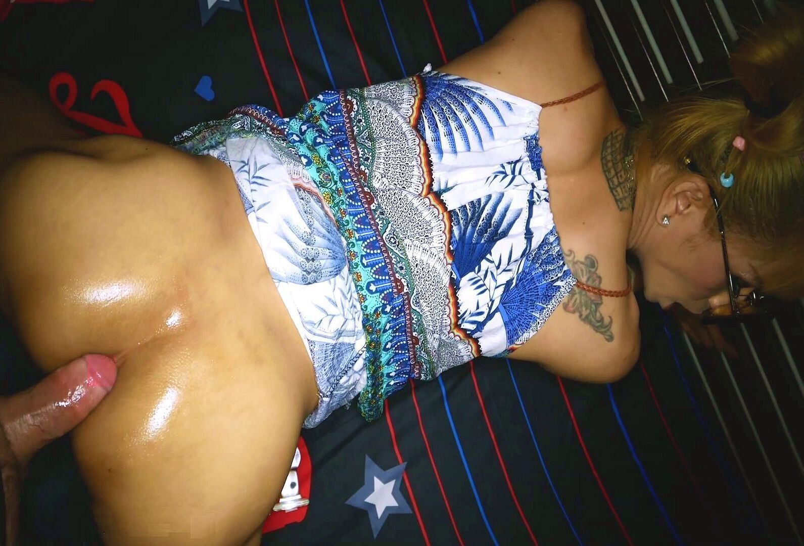 Ladyboy crazy bareback assfuck toying