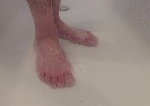 Padel Paddle Straight Feet Puddle Splash Dangling Close Twink Shorties