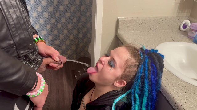 Want Every Drop” Couple Piss Drinking