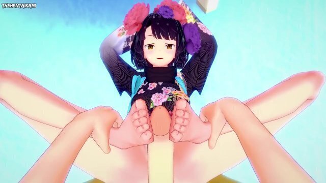 Hentai Footjob from Hokusai from Fate/Grand Order