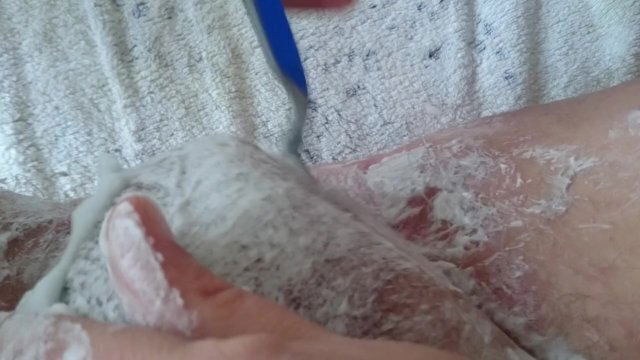 Nursing shave from asshole scrotum