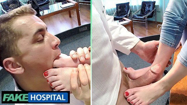 FEET Loving Doctor CUMS TWICE with Redhead with Great Sexual Skills Fake Hospital