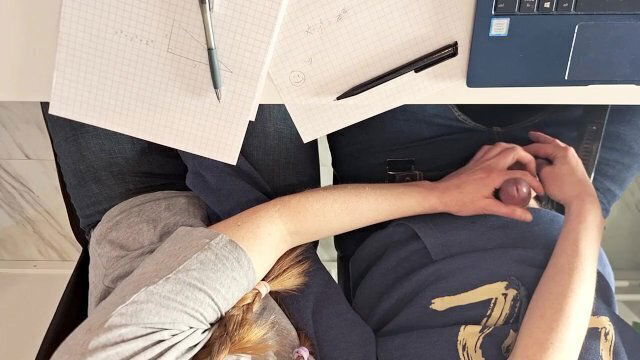 bored school some Classroom handjob messy cumshot