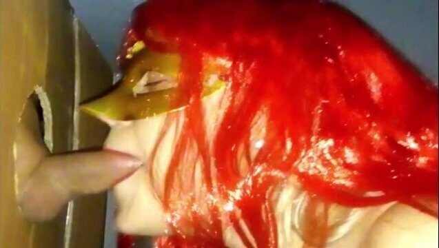 Swallowing milk Gloryhole