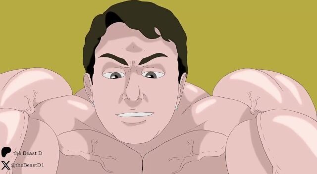 MANY BULKY BARS Muscle Growth Animation