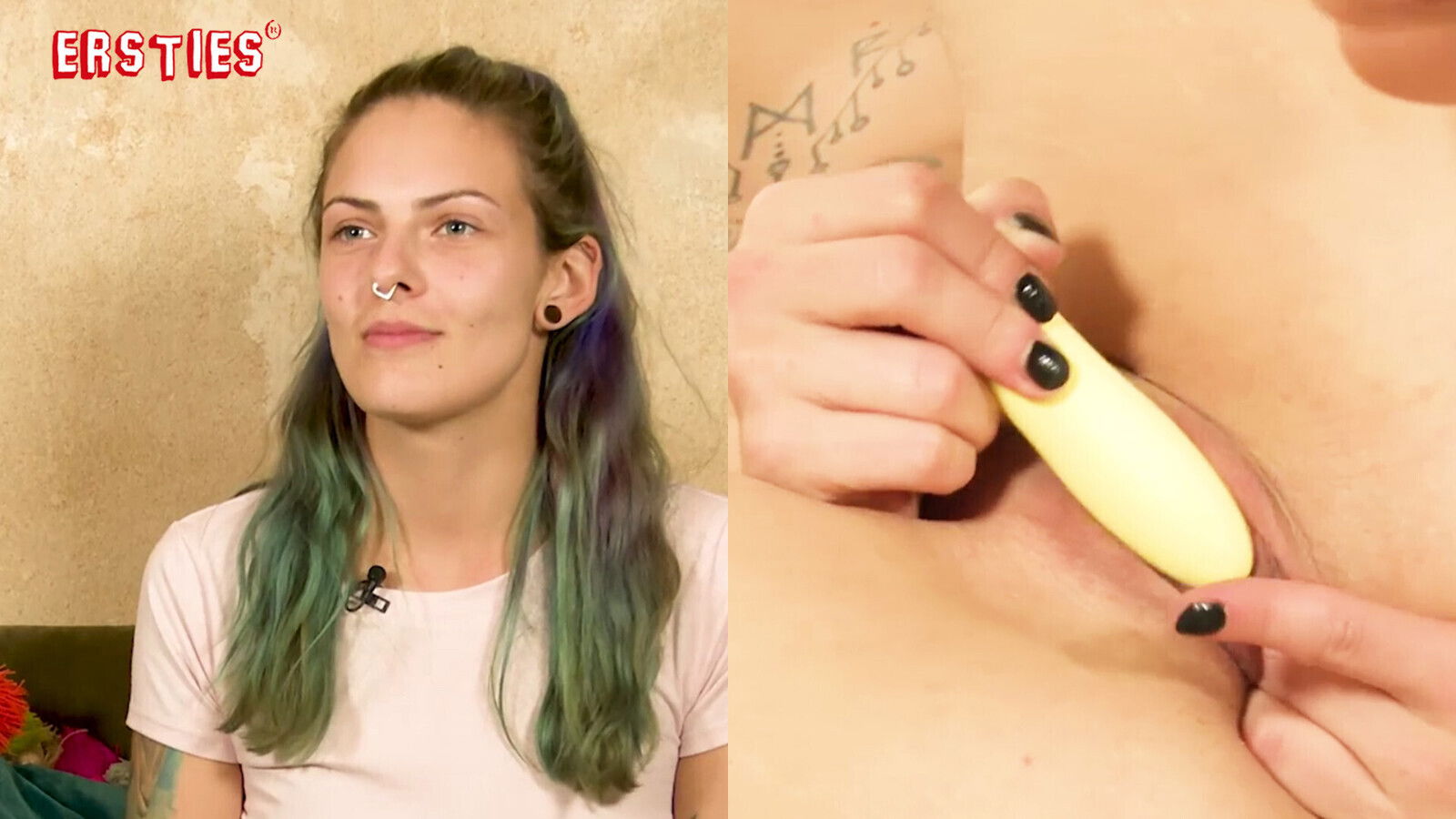 First-year students student Josi enjoys herself solo with vibrator