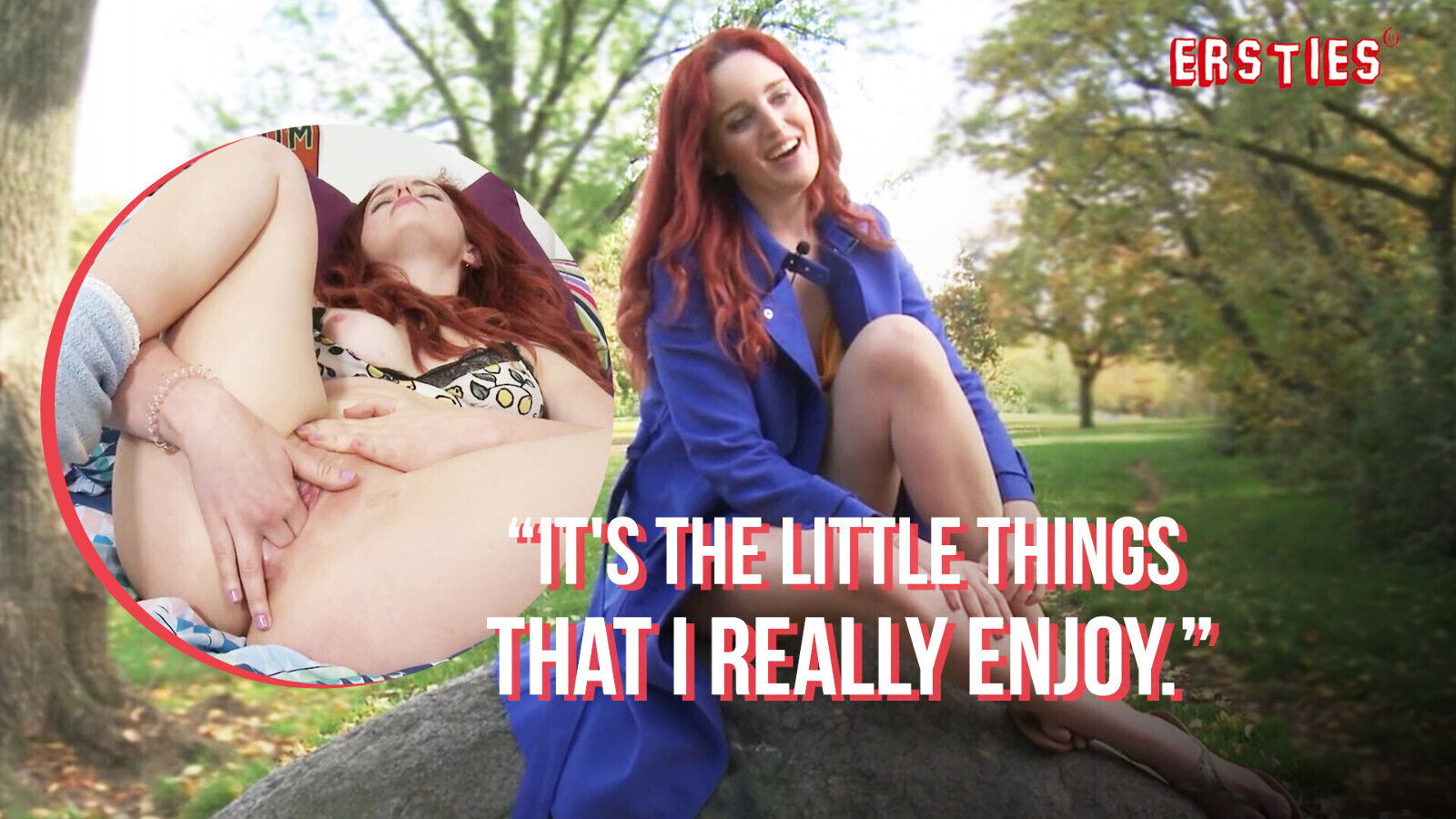 Ersties Australian Redhead Charlie Fingers Creamy Pussy