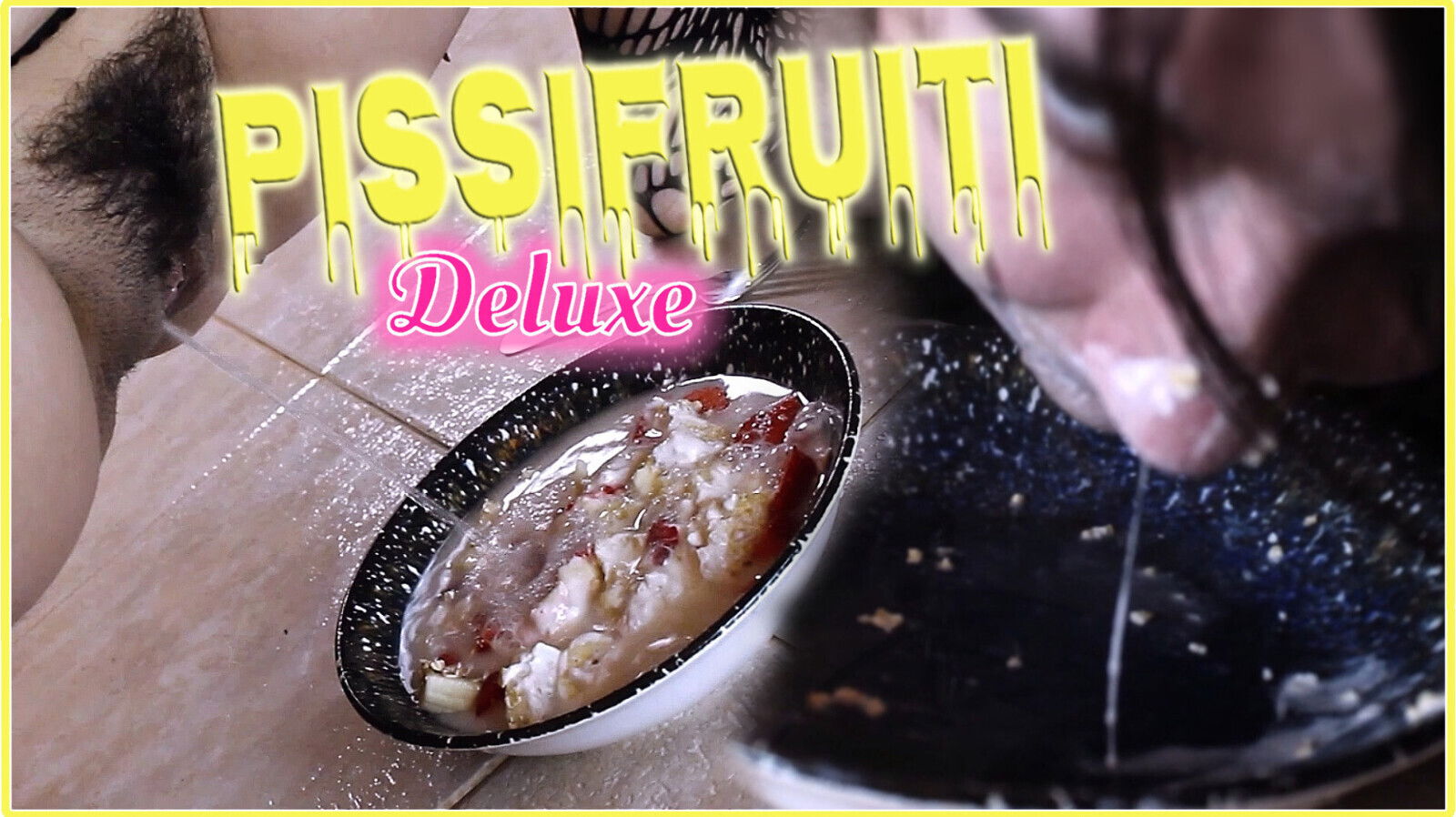 Pisses Fruit Bowl Swallows drinking piss