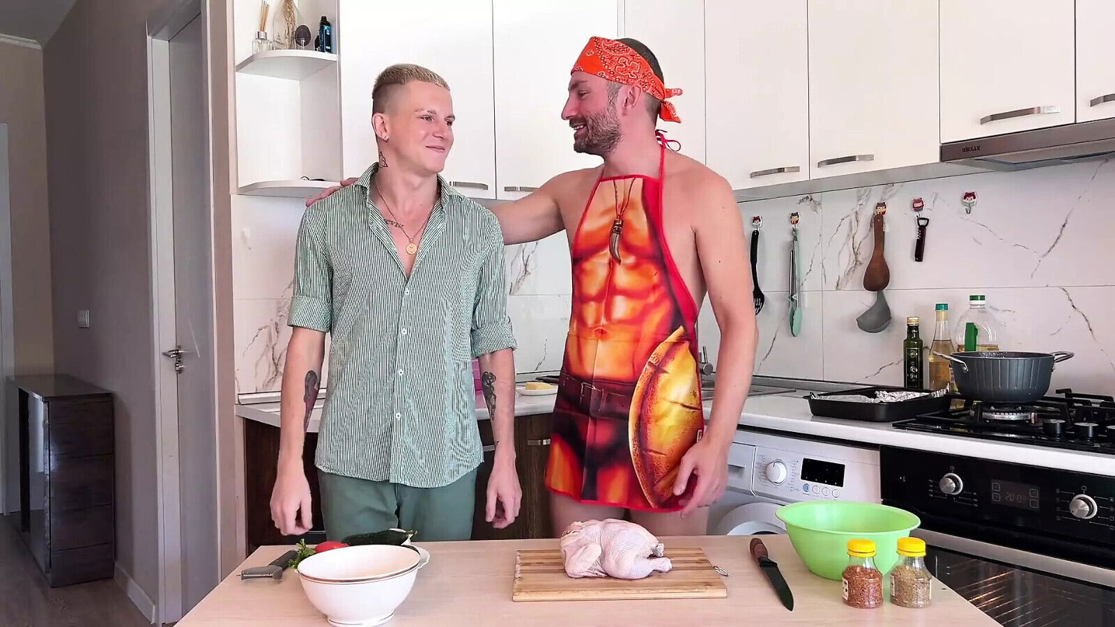 Chef Cook Unsuccessful Fucked Invited Guest Twin Juicy Hole