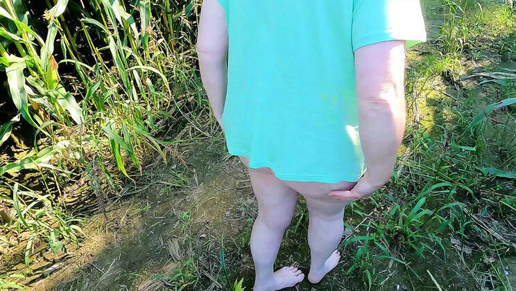 Slapped Hard Cornfield Outdoor Public BDSM Punishment