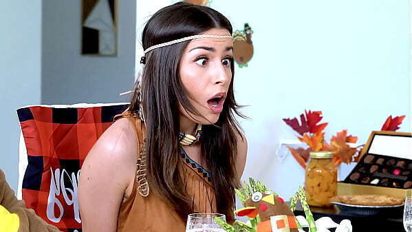 god! stepdad penetrated pussy with under table. fucking hot! Family Thanksgiving Turned Into Massive Orgy