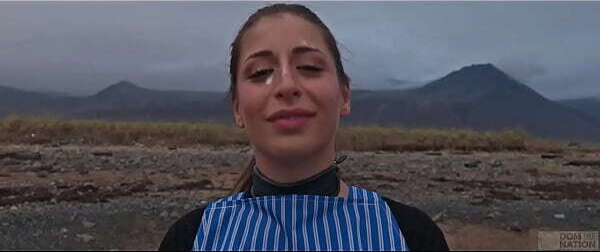 Beautiful Italian Silvia Soprano dominated roughly beach Norway cinematic adventure, with hard slapping, spitting, kinky play