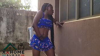 Fine sexy petite spying neighbour while masturbate