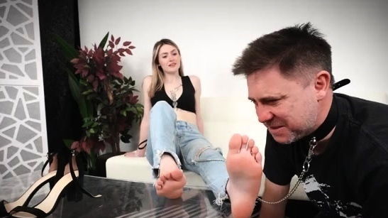 London Evans Footboy Learns Lesson Bratty Foot