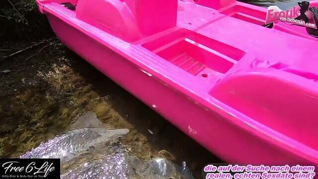 Amateur Outdoors Pedal Boat With Girl