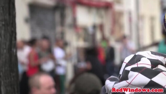 Euro prostitute gets banged from behind