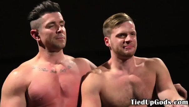 Tiedup Bdsm Hunk Clamped After Cocksucking