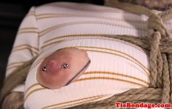 Spreadeagled inked finger banged