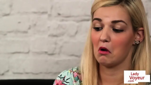 Busty british voyeurs strip jerking