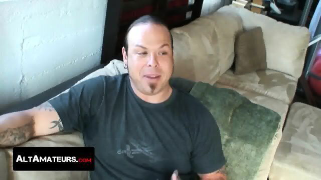 Nasty dick rider Mike Hawk jerks ejaculates