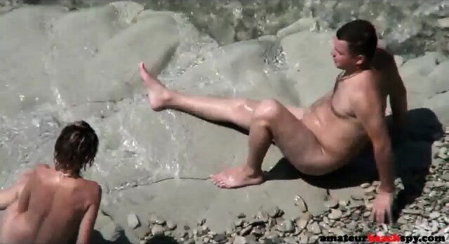 Beach exposed voyeur perv