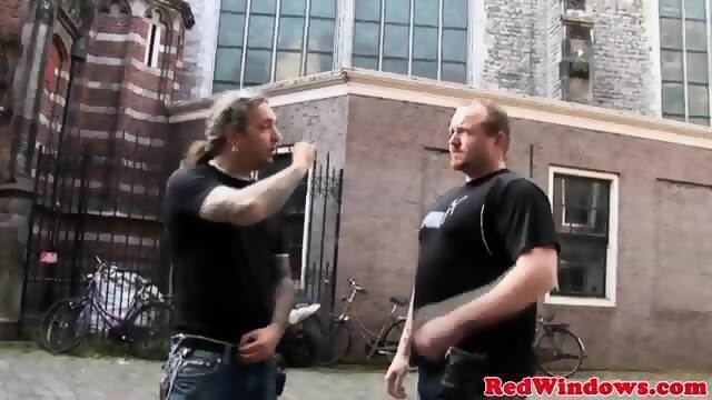 Real Amsterdam Prostitute Swallows Load