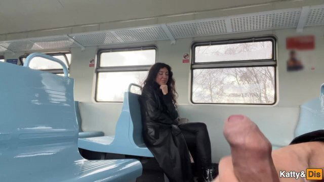 Public Jerking Train Full People Face Flashing