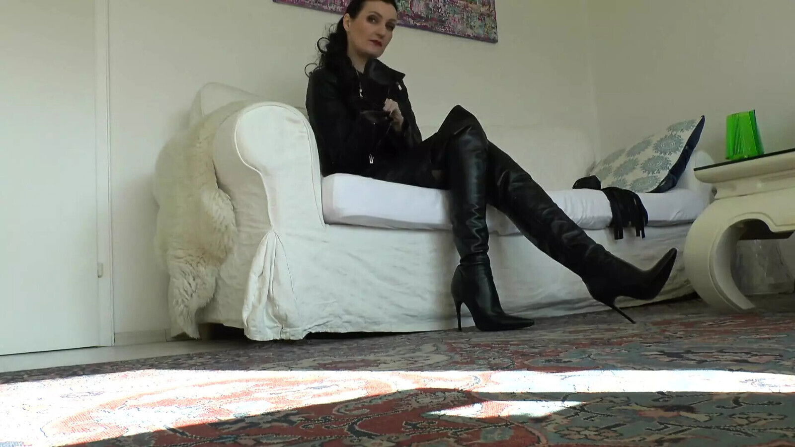 Today Will Over Knee, Leather Gloves, Otk, Lady Victoria Valente