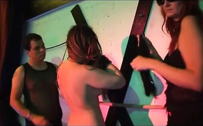 Nasty German bitch fucked BDSM orgy