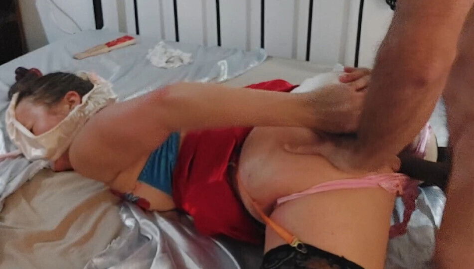 2407ss1(01) French Amateur Slut, Clothed Sex, Satin Lingerie, Deepthroat, Rimming, Doggystyle, Closeup, Dirty Talk,