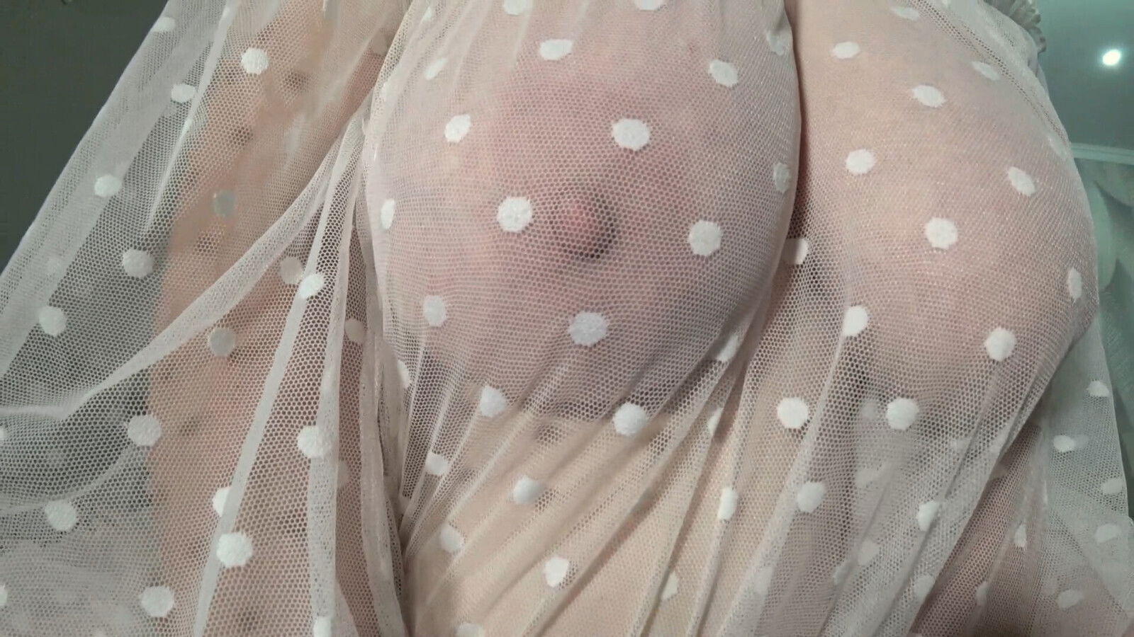 Gorgeous boobs close-up. MILF saggy tits.