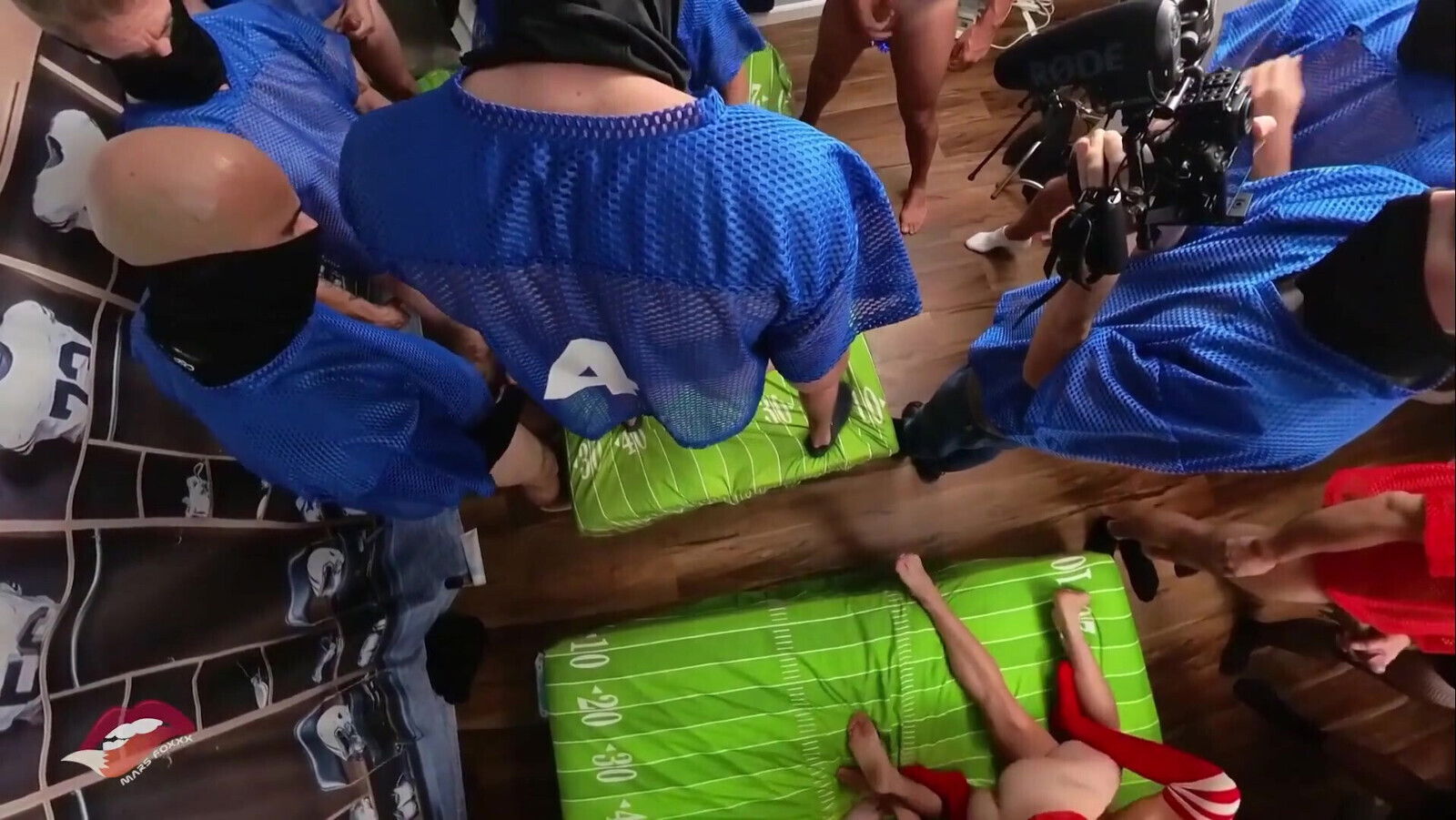 Football Players Cheerleaders