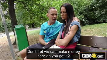 Brunette Girlfriend Becomes Slut Some Cash with Asshole Boyfriend Watches