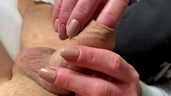 Foreskin Play hard HandJob with Post Play