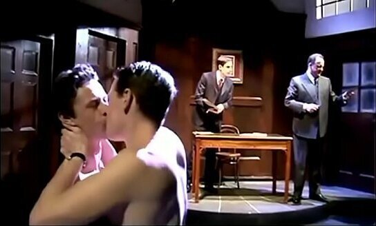 Leon Ockenden Heughan passionate scene British play Plague Over GAYLAVIDA.COM