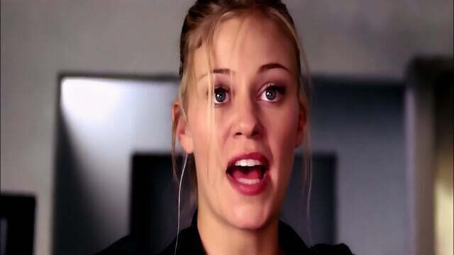 cassidy freeman BLONDE BALLBUSTING kicks balls sexy black suit