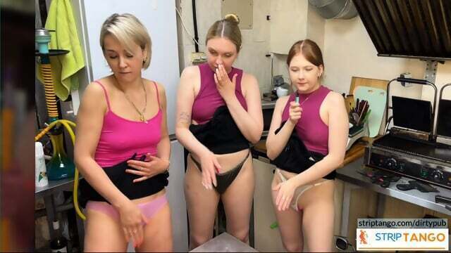 College Girl Licks College Student during their work fast food!