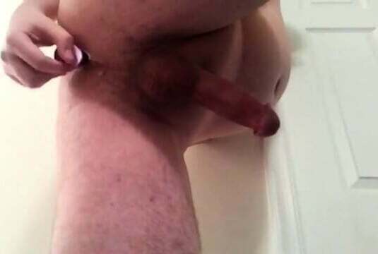 Twink Plays with Glass Dildo Until Cums Hard