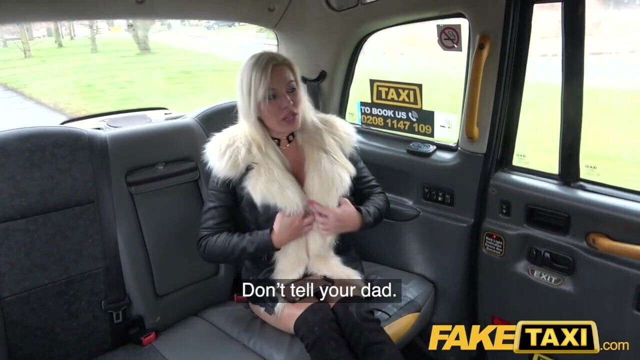 Fake Taxi Sweet blonde Milf fucked through ripped tights