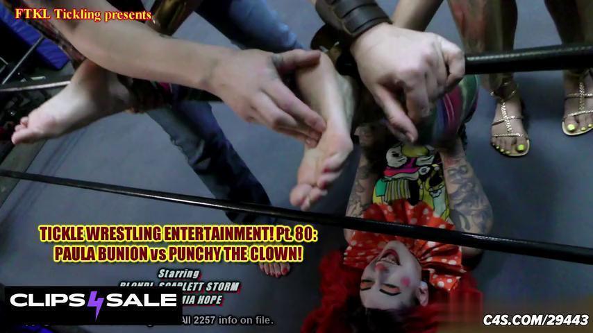 Fantasy Foot Tickling Wrestling - Big Feet Wrinkled Soles