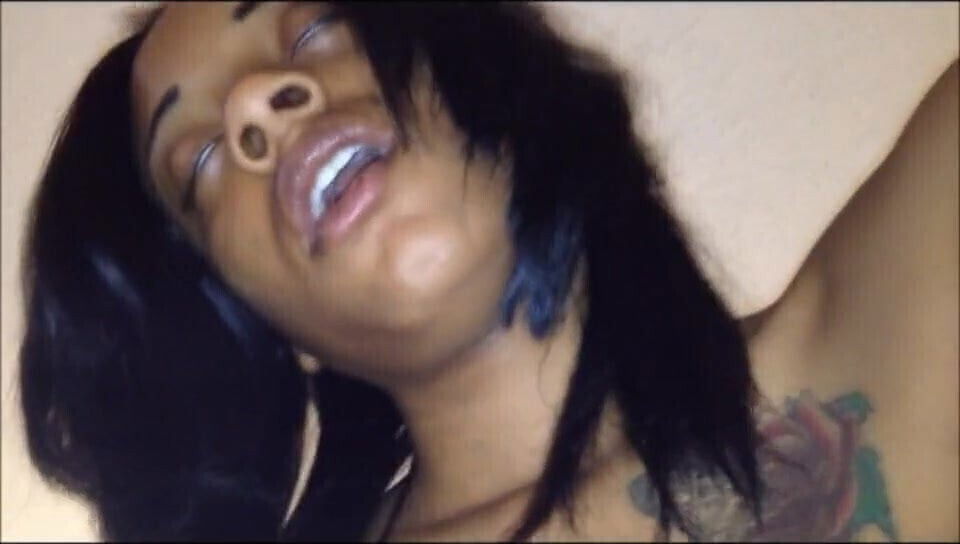 White guy cums on her back