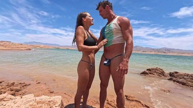 Camping thonging public! while camping life windy day!