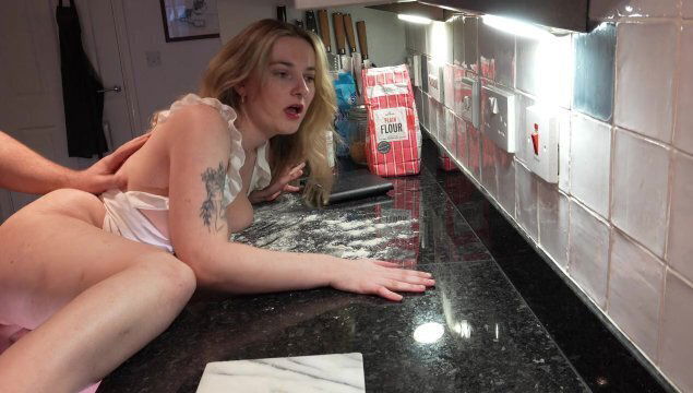 Domesticated housewife fucked kitchen