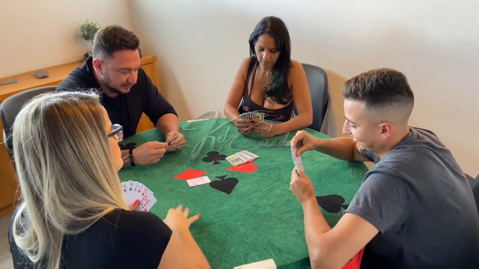 card game ended becoming couple exchange.